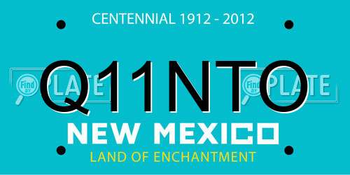 Q11NTO New Mexico License Plate