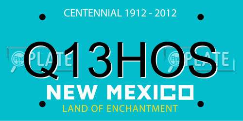 Q13HOS New Mexico License Plate