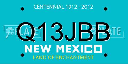 Q13JBB New Mexico License Plate