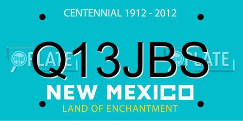 Q13JBS New Mexico License Plate