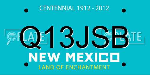 Q13JSB New Mexico License Plate