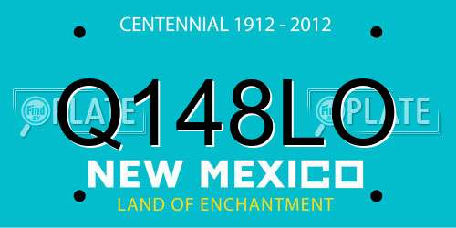 Q148LO New Mexico License Plate