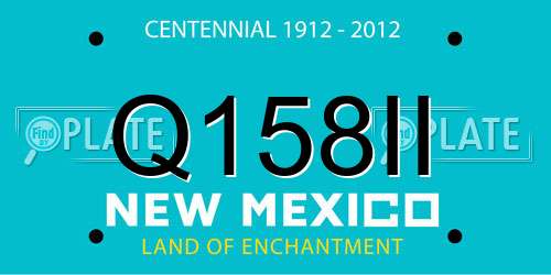 Q158II New Mexico License Plate