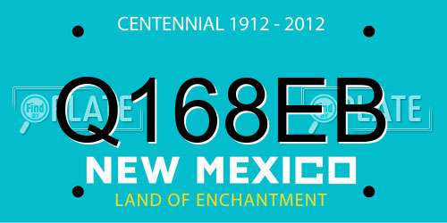 Q168EB New Mexico License Plate
