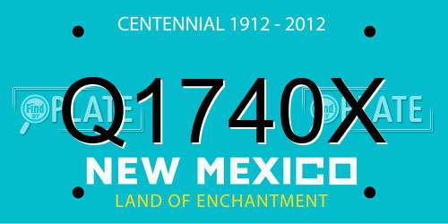 Q1740X New Mexico License Plate