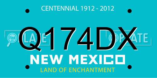 Q174DX New Mexico License Plate