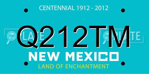 Q212TM New Mexico License Plate