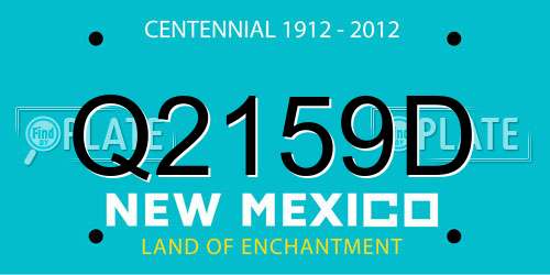 Q2159D New Mexico License Plate