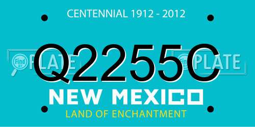 Q2255C New Mexico License Plate