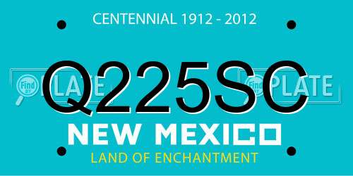Q225SC New Mexico License Plate