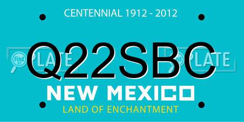 Q22SBC New Mexico License Plate