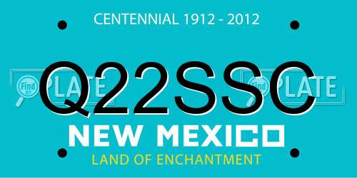 Q22SSC New Mexico License Plate