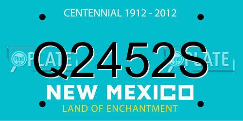 Q2452S New Mexico License Plate