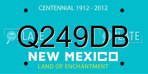 Q249DB New Mexico License Plate
