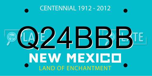 Q24BBB New Mexico License Plate