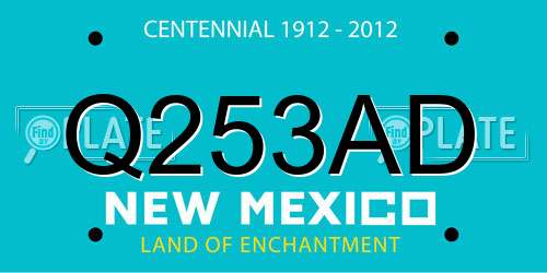 Q253AD New Mexico License Plate