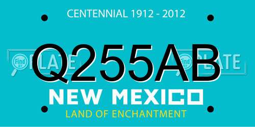 Q255AB New Mexico License Plate