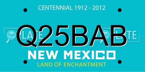 Q25BAB New Mexico License Plate
