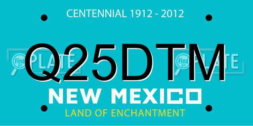 Q25DTM New Mexico License Plate