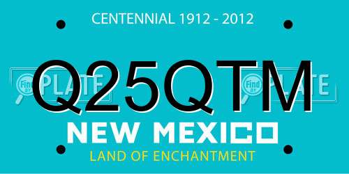 Q25QTM New Mexico License Plate