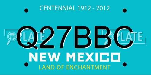 Q27BBC New Mexico License Plate