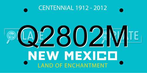 Q2802M New Mexico License Plate