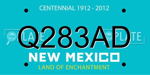 Q283AD New Mexico License Plate