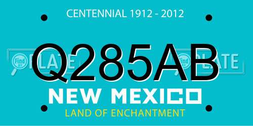 Q285AB New Mexico License Plate