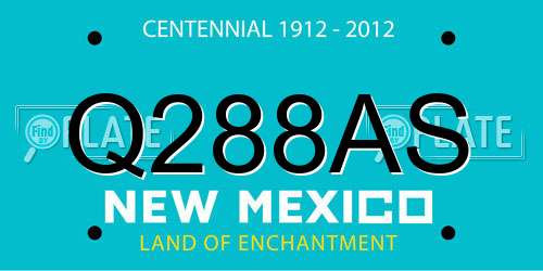Q288AS New Mexico License Plate