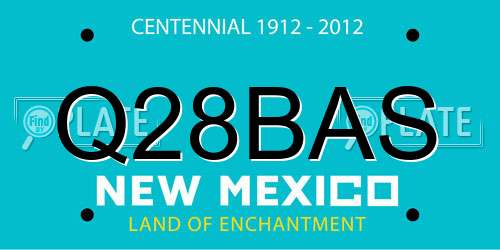 Q28BAS New Mexico License Plate