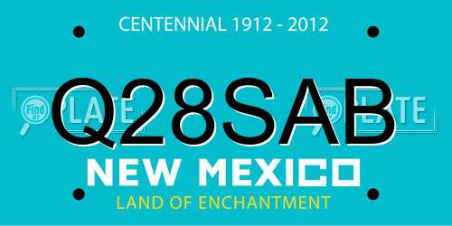 Q28SAB New Mexico License Plate