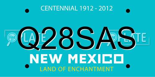 Q28SAS New Mexico License Plate