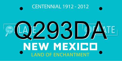 Q293DA New Mexico License Plate