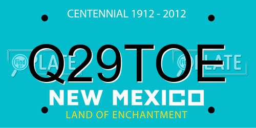 Q29TOE New Mexico License Plate
