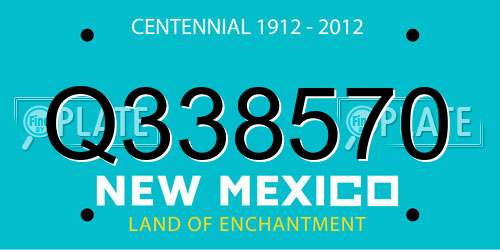 Q338570 New Mexico License Plate