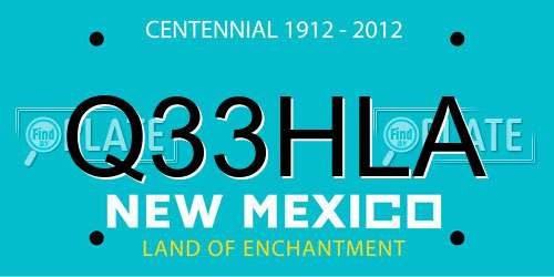 Q33HLA New Mexico License Plate
