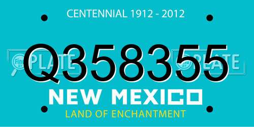 Q358355 New Mexico License Plate