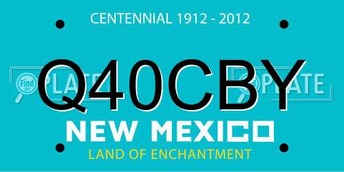 Q40CBY New Mexico License Plate