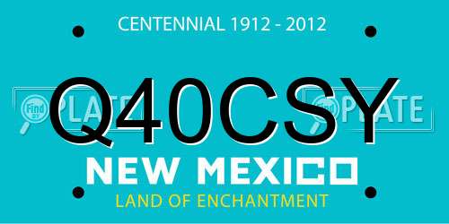 Q40CSY New Mexico License Plate