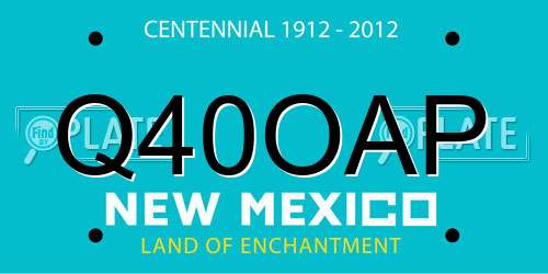Q40OAP New Mexico License Plate