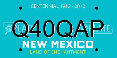 Q40QAP New Mexico License Plate