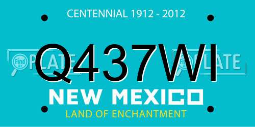 Q437WI New Mexico License Plate