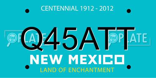 Q45ATT New Mexico License Plate
