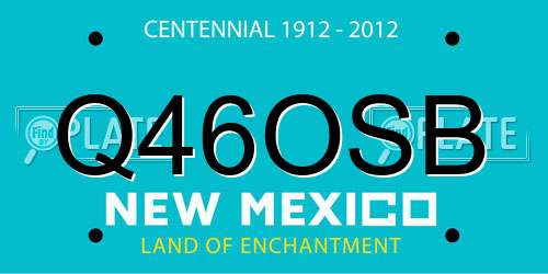 Q46OSB New Mexico License Plate