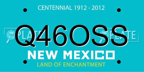 Q46OSS New Mexico License Plate