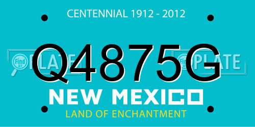 Q4875G New Mexico License Plate