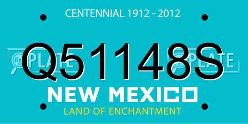 Q51148S New Mexico License Plate
