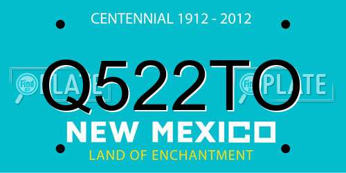 Q522TO New Mexico License Plate