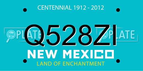 Q528ZI New Mexico License Plate