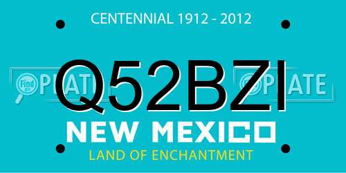 Q52BZI New Mexico License Plate